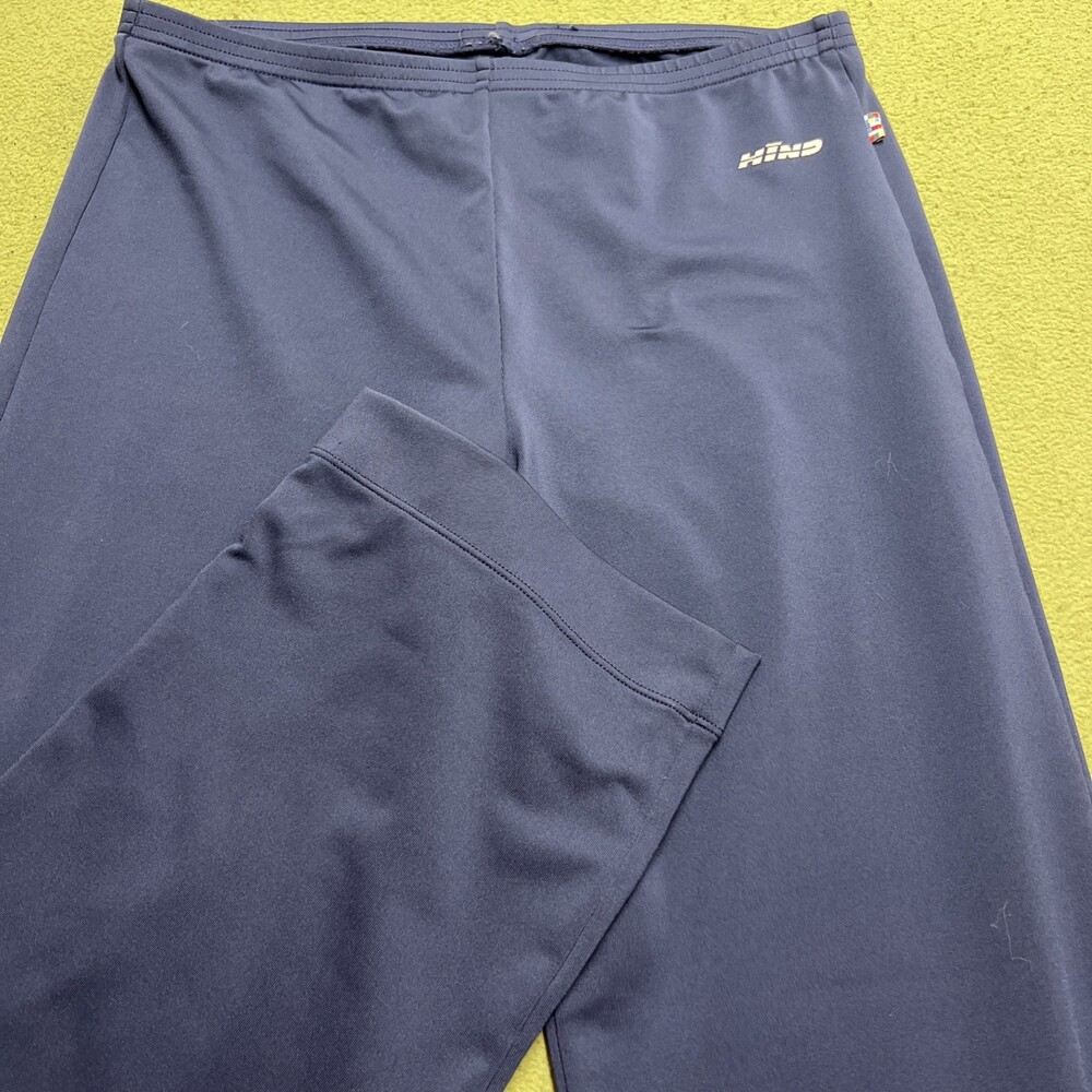 Hind Tights Running Yoga cropped womens Lg Blue Pull On Elastic Waist sports